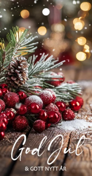 Bukettkort 'God Jul & Gott Nytt År'