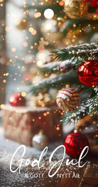 Bukettkort 'God Jul & Gott Nytt År'