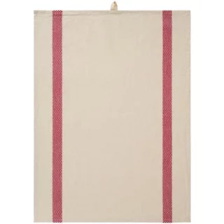 Keittiöpyyhe Chloe, beige/punainen