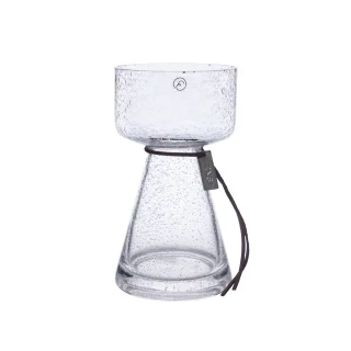 Lökvas 15 cm bubbligt glas