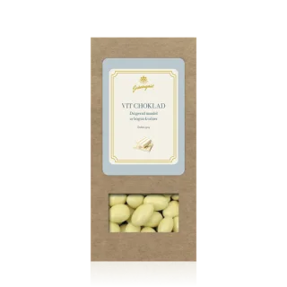 Premium Vitchoklad mandlar 150 g