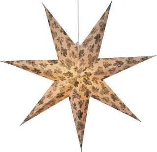 Pappersstjärna kotte 60 cm, beige/grön