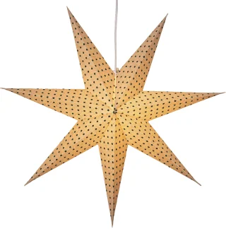 Pappersstjärna 60 cm, beige/grön